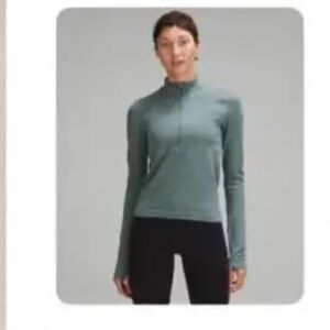 Lululemon Sage Green 1/2 Zip Base Layer Pullover